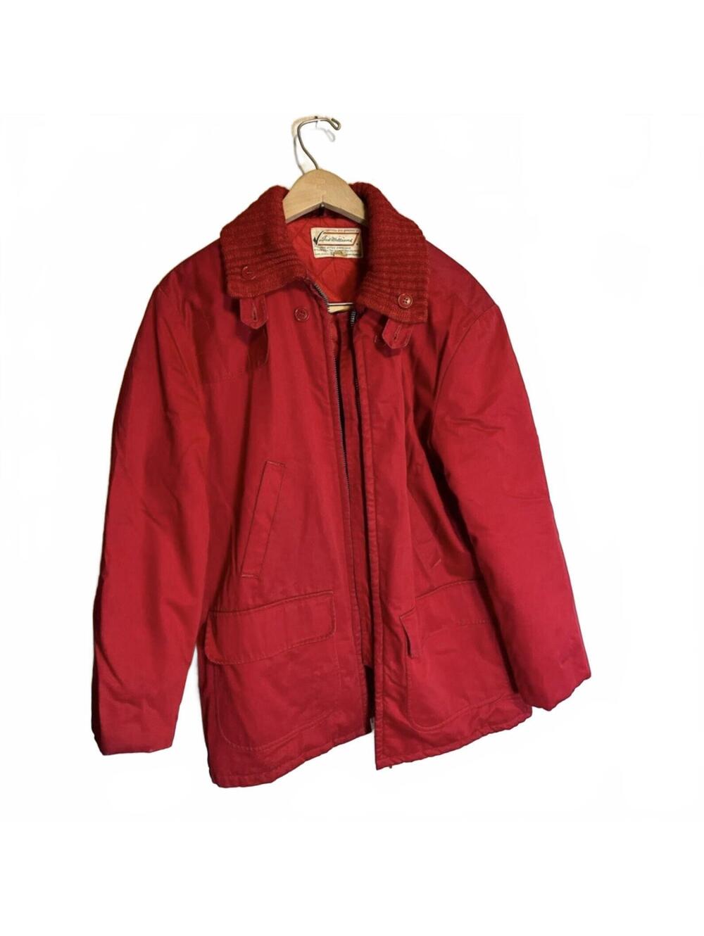 Vintage 1960s Ted Williams Sears Roebuck Red Hunting Jacket Insulated M